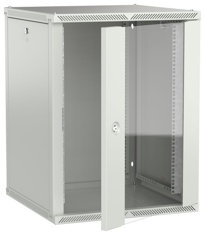 Шкаф LINEA W 2.0 15U 600х600мм дверь стеклян. сер. ITK LWR3-15U66-GF-2