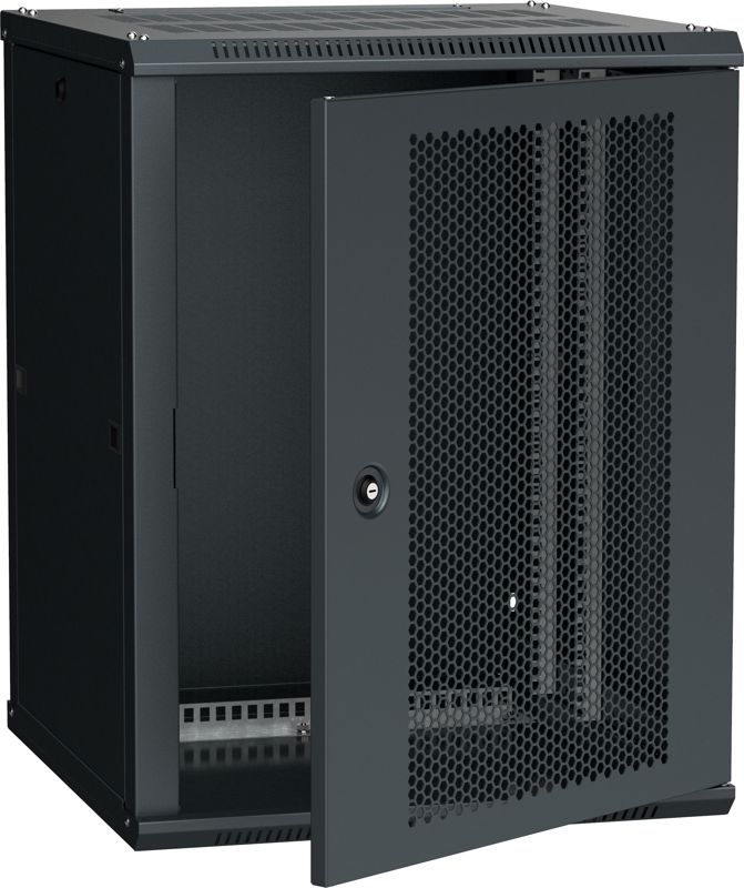 Шкаф LINEA W 15U 600х600мм перфорир. дверь RAL9005 ITK LWR5-15U66-PF
