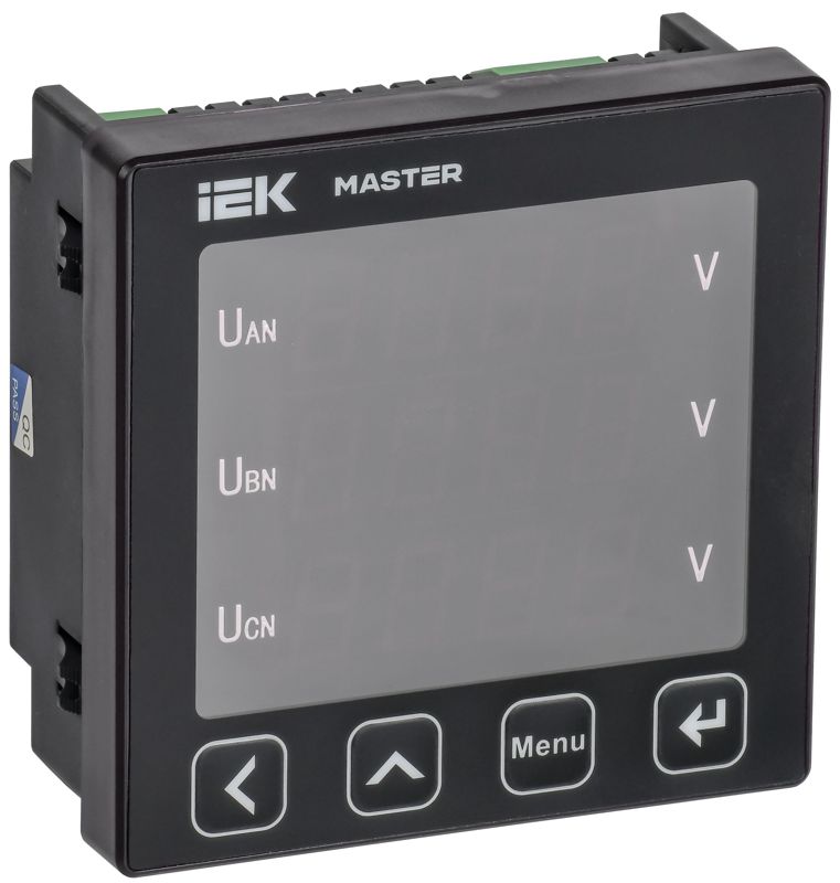 Вольтметр цифровой щитовой 3ф RS-485 96х96 LED MASTER IEK MI-DV21-6-3-1-LED