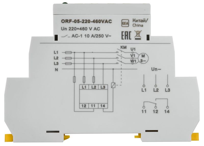Реле фаз ORF 05 3ф 220-460В AC IEK ORF-05-220-460VAC