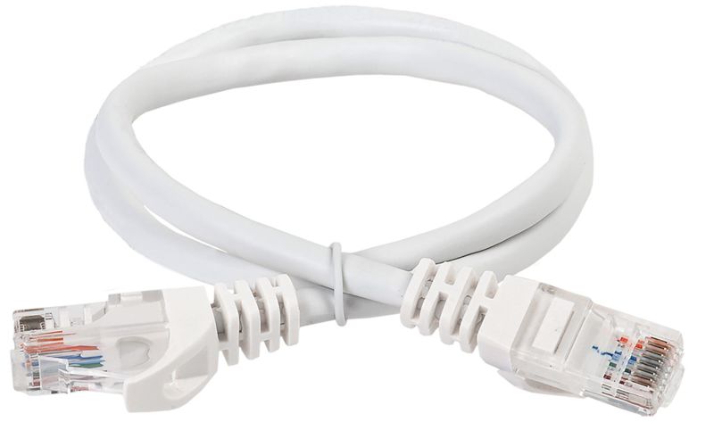 Патч-корд кат.5E UTP 3м бел. ITK PC08-C5EU-3M