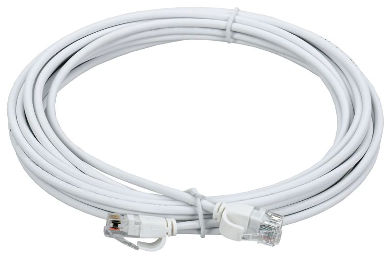 Патч-корд кат.5E UTP LSZH 5м slim колпачок с язычком бел. ITK PC08-C5EUL-5M-SL-WT