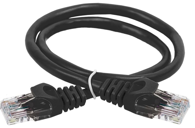 Патч-корд кат.5E UTP PVC 7м черн. ITK PC09-C5EU-7M