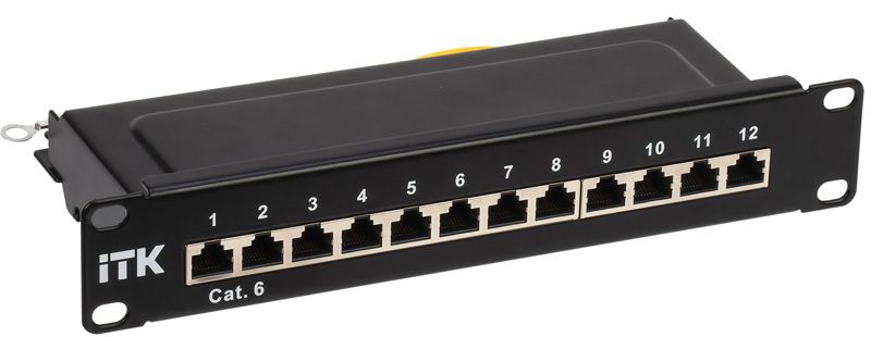 Патч-панель 1U кат.6 STP 12 портов 10