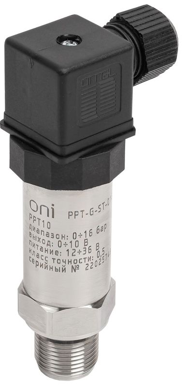 Преобразователь давления PPT10 0.5% 0-16Бар 0-10В M20 DIN43650 ONI PPT-G-ST-016-0-10-3-2