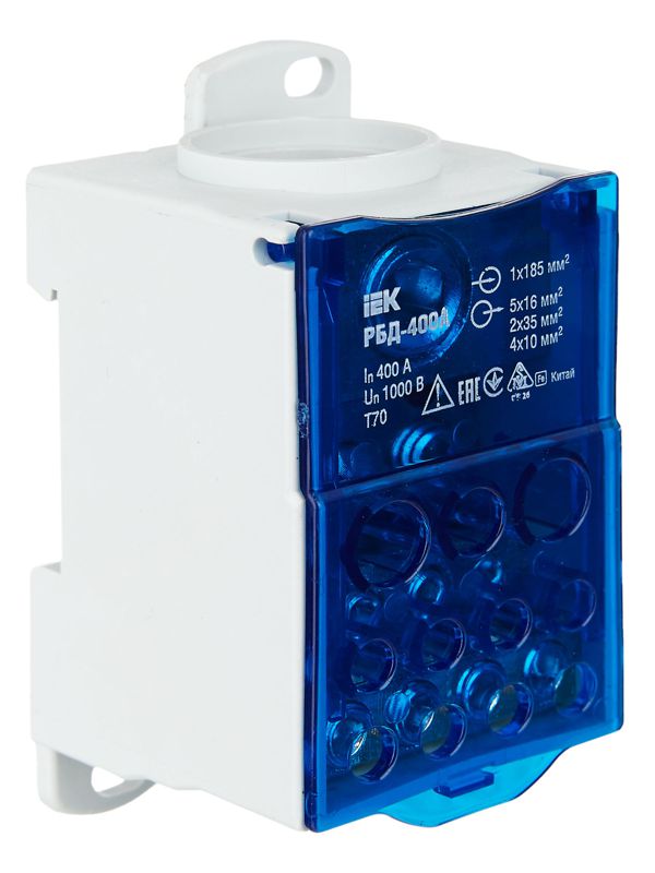 Блок распределительный на DIN-рейку РБД-400А IEK RBD-400