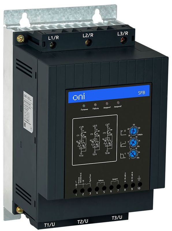 Устройство плавного пуска SFB 3Ф 380В 75кВт 150А Uупр 110-220В Modbus с защитами ONI (SFB-33-75-A-10)