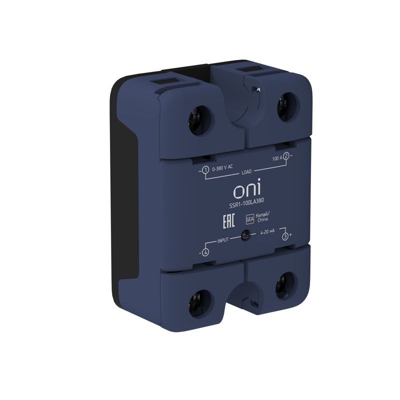 Реле твердотельное SSR1 100А 4-20мА 0-380В AC ONI SSR1-100LA380