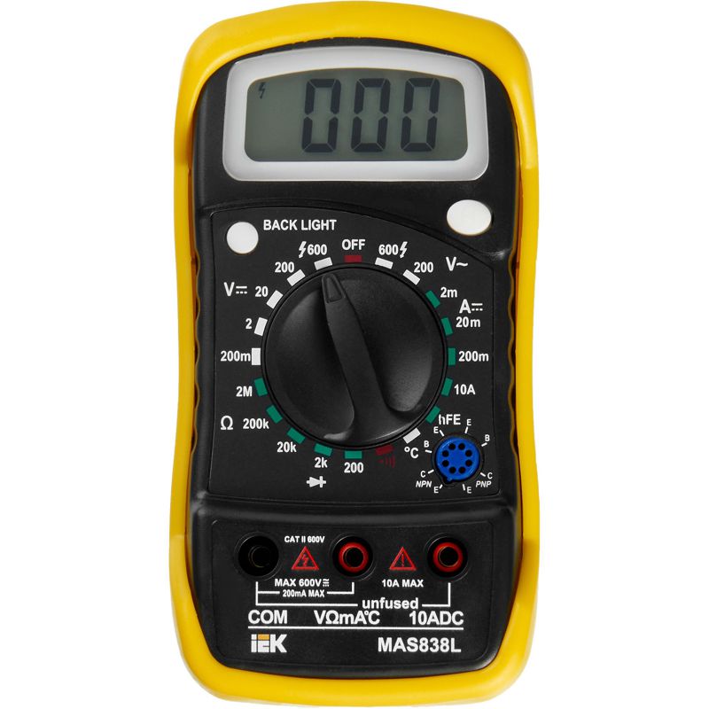 Мультиметр цифровой Master MAS838L IEK TMD-3L-838