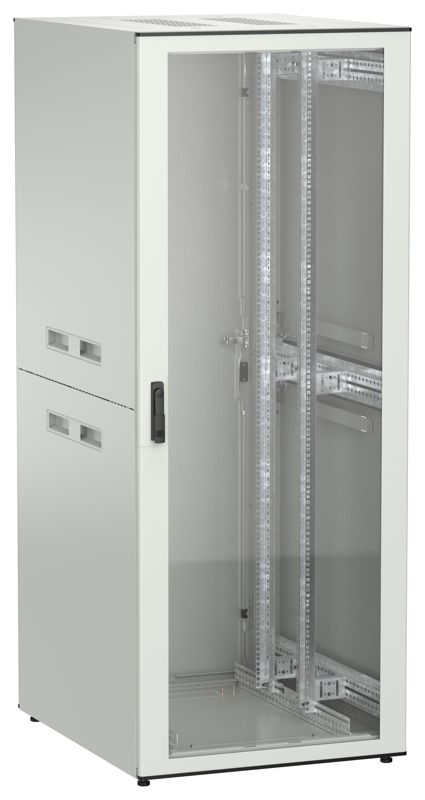 Шкаф UNITBOX N 42U 800х1000мм стекл. пер. дв. задн. мет. сер. ITK UBN35-42U81-GM