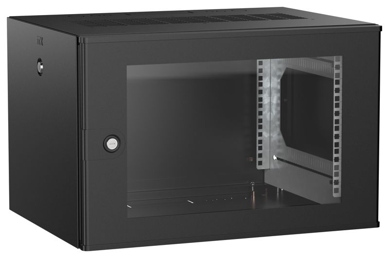 Дверь UNITBOX W 6U 600х450мм стеклян. черн. ITK UBW05-06U64-G