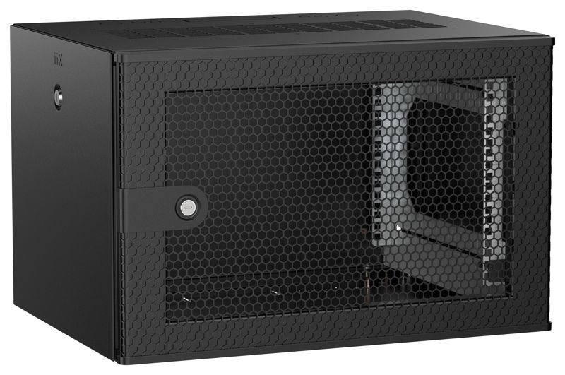 Дверь UNITBOX W 6U 600х450мм перфор. черн. ITK UBW05-06U64-P