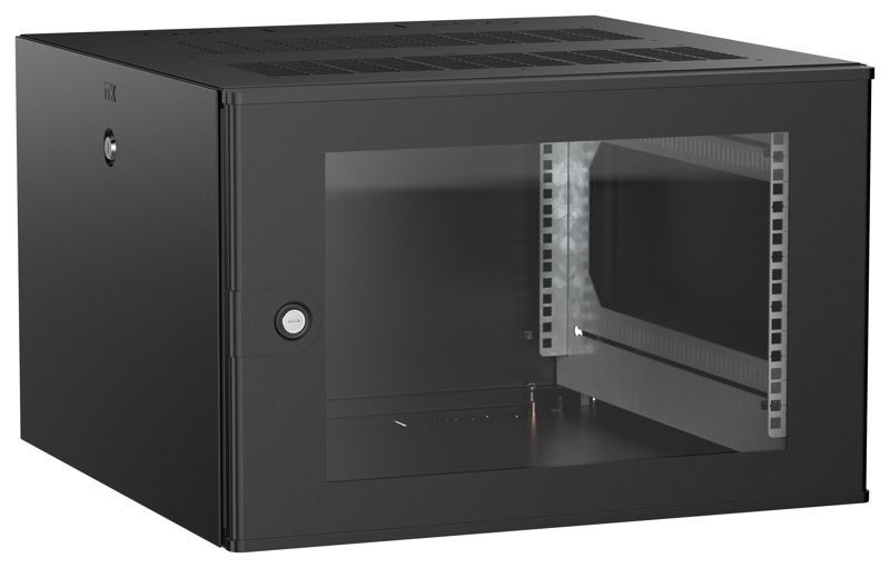 Дверь UNITBOX W 6U 600х600мм стеклян. черн. ITK UBW05-06U66-G