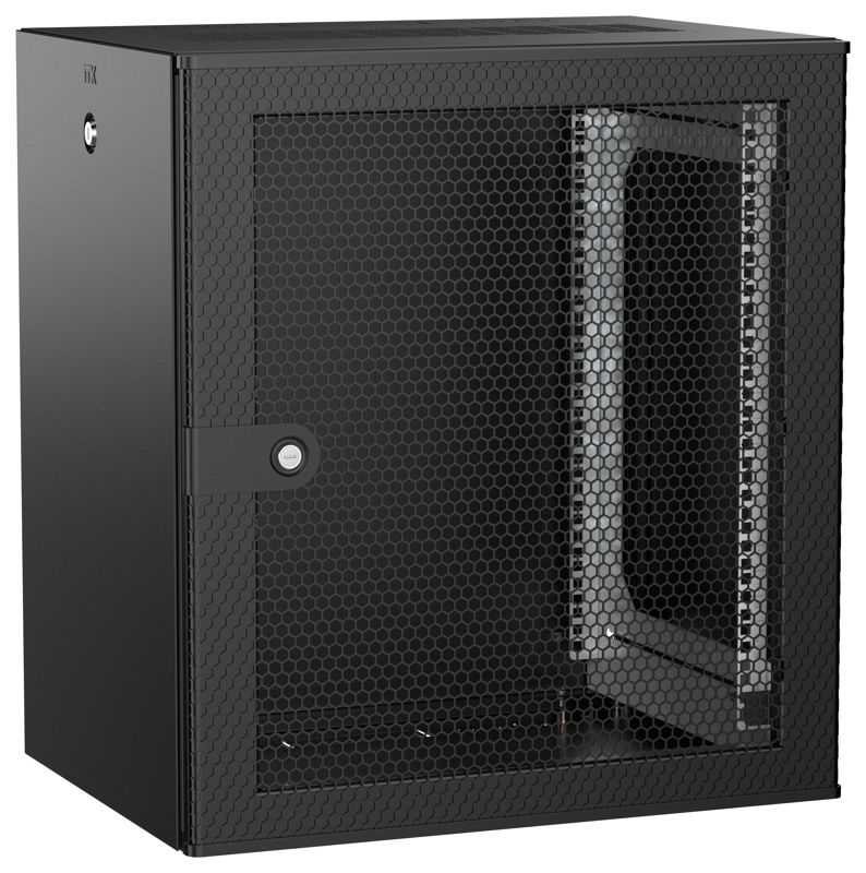 Дверь UNITBOX W 12U 600х450мм перфор. черн. ITK UBW05-12U64-P