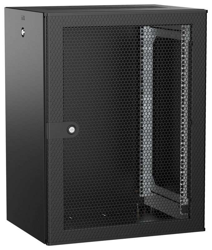 Дверь UNITBOX W 15U 600х450мм перфор. черн. ITK UBW05-15U64-P