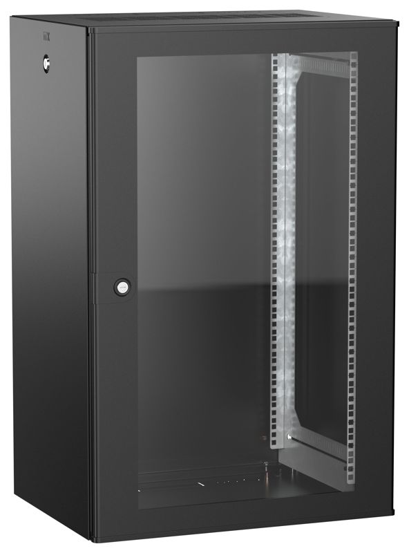 Дверь UNITBOX W 18U 600х450мм стеклян. черн. ITK UBW05-18U64-G