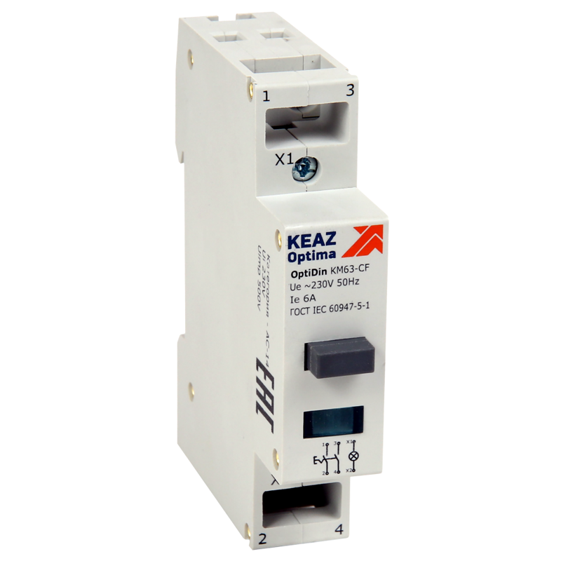 Кнопка управления мод. OptiDin KM63 C 02 УХЛ3 КЭАЗ 138907