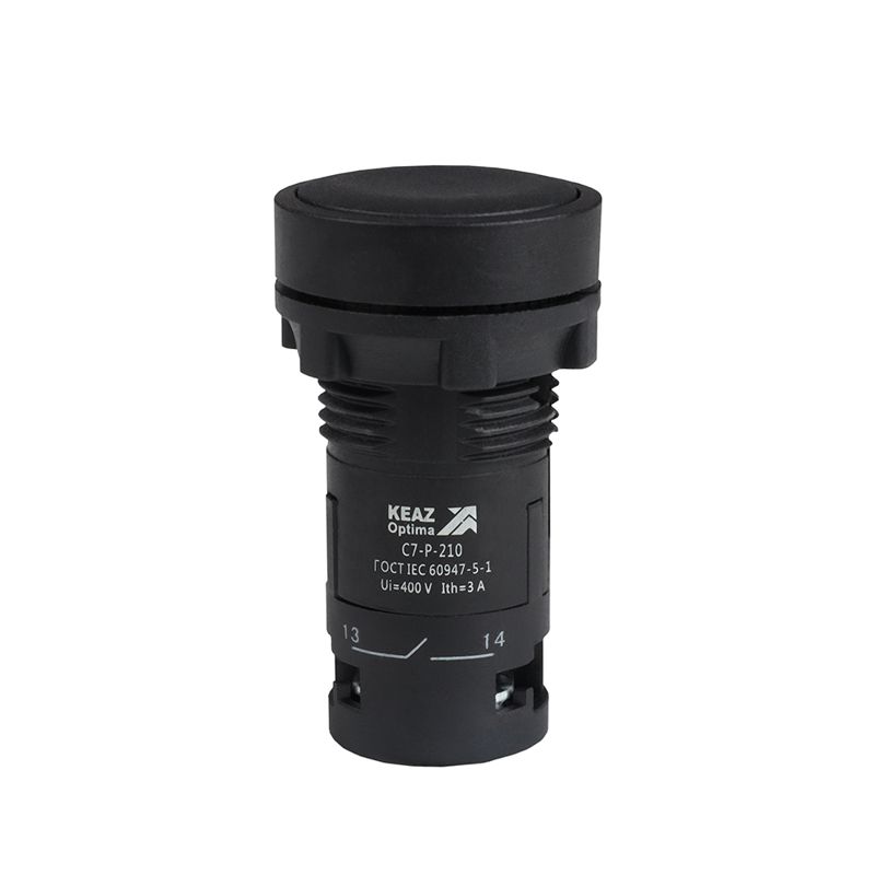Кнопка OptiSignal Compact D22 С7-P-210 черн. 1НО XB7NA21 КЭАЗ 362031