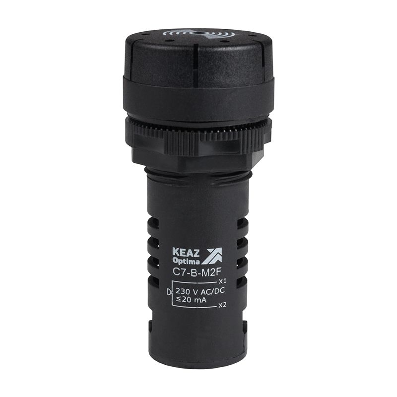 Зуммер с пульсирующим сигналом OptiSignal Compact D22 С7-B-M2F черн. 230В AC/DC КЭАЗ 362180