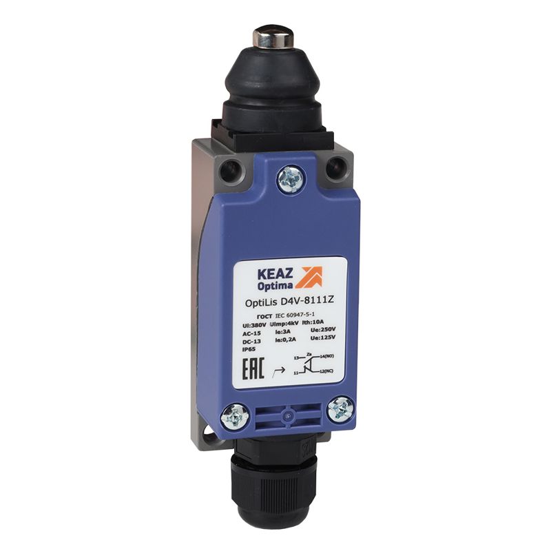 Выключатель концевой OptiLiS D4V-8111Z толкатель метал. XCKP2110P16 КЭАЗ 365295