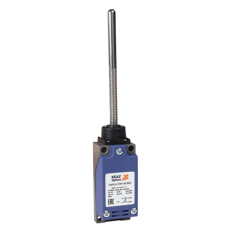 Выключатель концевой OptiLiS D4V-8166Z пружина с наконечником пластик. XCKP2107P16 КЭАЗ 365298