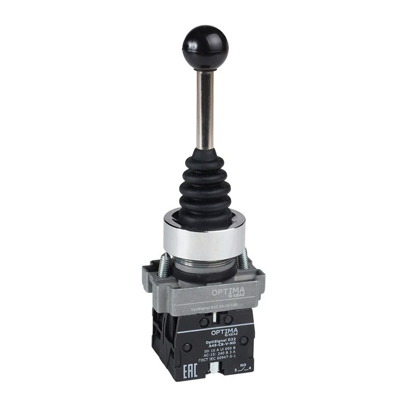 Джойстик OptiSignal D22 C4-J2-220 метал. 2 положения 2НО без фиксации КЭАЗ 380093
