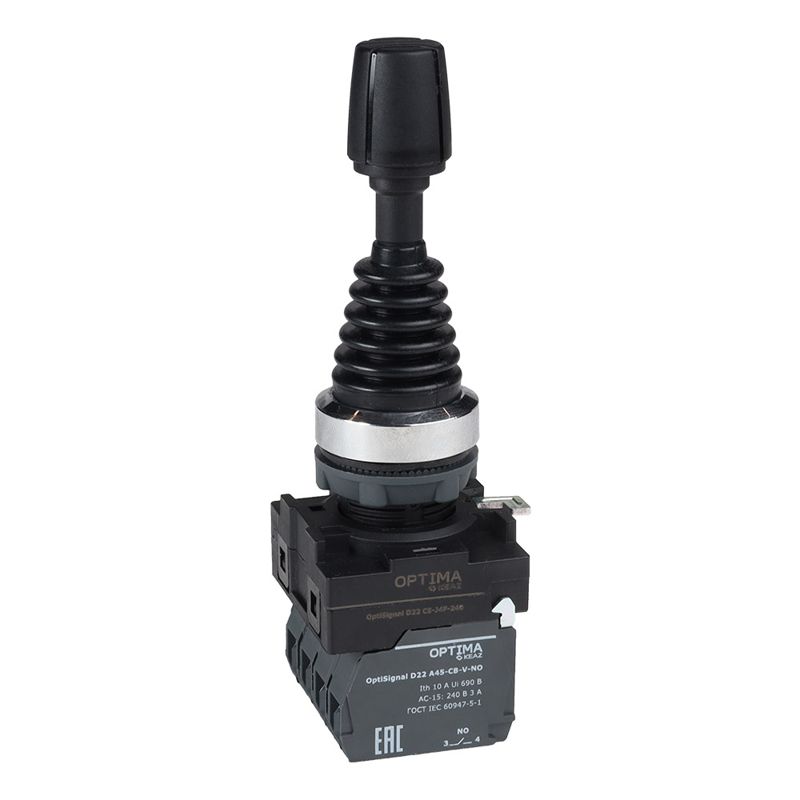 Джойстик OptiSignal D22 C5-J4F-240 пластик. 4 положения 4НО с фиксацией КЭАЗ 380111