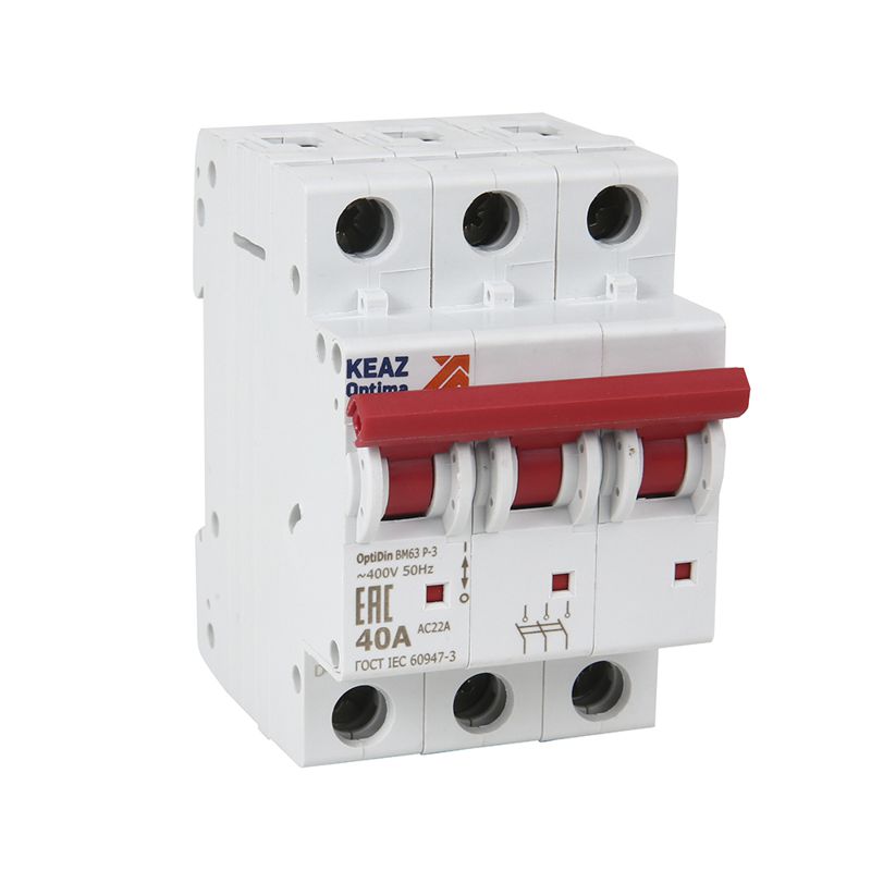 Выключатель нагрузки модульный 3п 20А OptiDin BM63P-320-ОМ4-РЕГ (ВМ63Р) КЭАЗ 393408