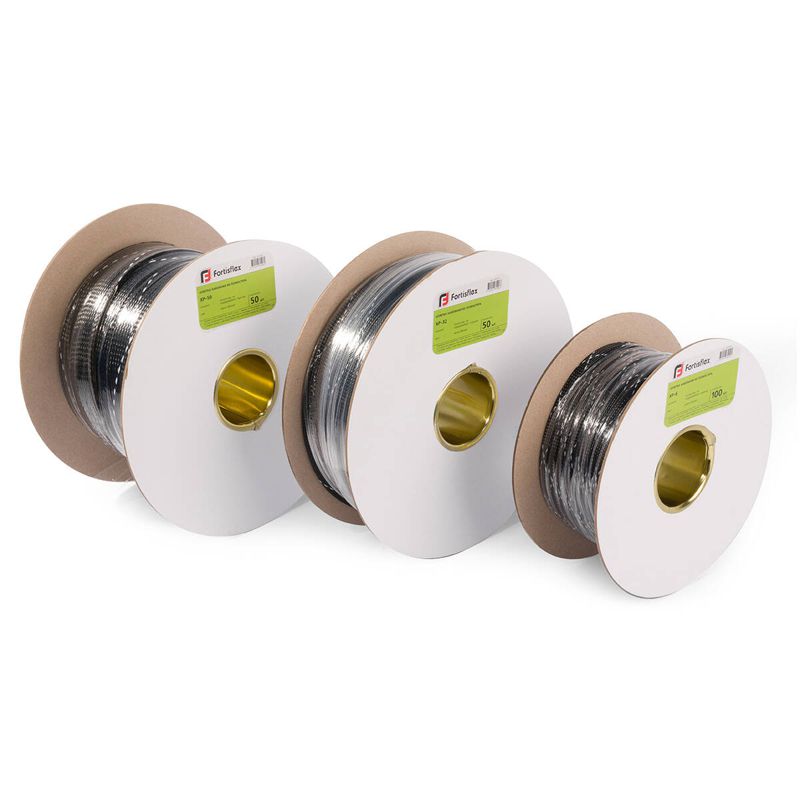 Оплетка кабельная из полиэстера XP-32 черн./бел. (уп.50м) Fortisflex 102341