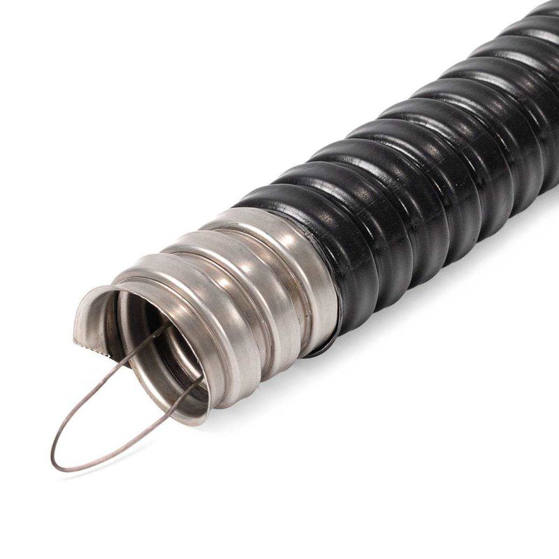 Металлорукав МРПИнг (INOX) 50 d50 с протяжкой черн. (уп.15м) Fortisflex 104465