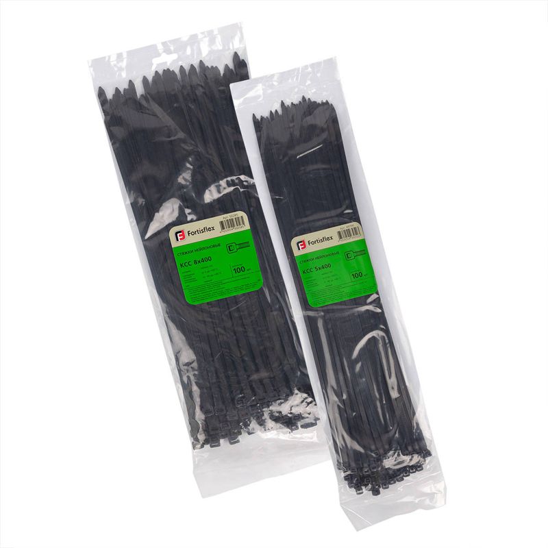 Хомут кабельный КСС 8х200 нейл. черн. (уп.100шт) Fortisflex 50281