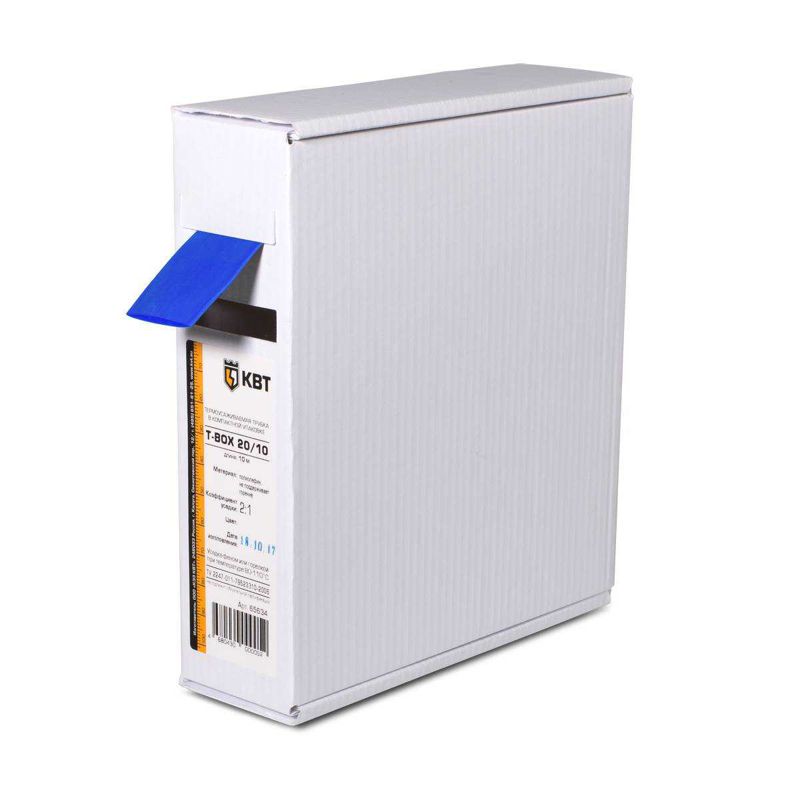 Трубка термоусадочная в евро боксе T-BOX 12/6 красн. (уп.10м) КВТ 65622