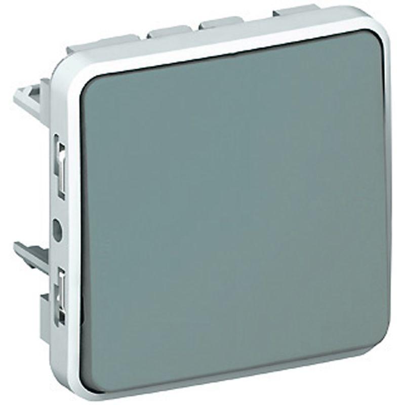 Переключатель проходной 1-кл. 1п СП Plexo 10А IP55 10AX механизм сер. Leg 069511