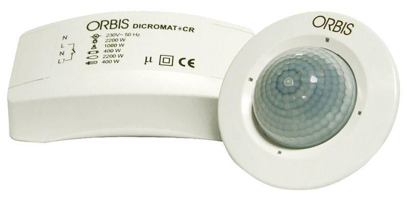 Датчик присутствия 360град. DICROMAT + CR IP20 потолоч. бел. ДУ (пульт в комплект не входит) Orbis OB134512