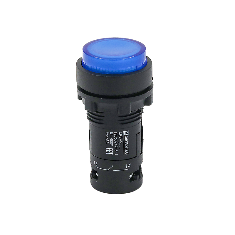 Кнопка выступающая с подсветкой 1NO 24В AC/DC IP54 пластик MTB7-EW36611 син. ОВЕН 132725