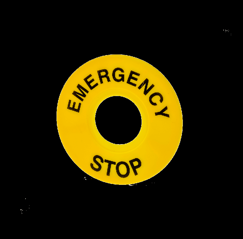 Комплект табличек "Emergency Stop" MTB2-F07 круг 60мм желт. (уп.2шт) ОВЕН 137339