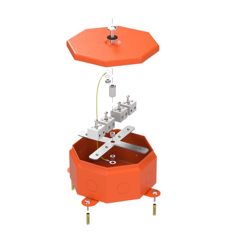 Коробка огнестойкая Октагон 130х130х63 70-0101-FR6.0-8 Е15-Е120 RAL2003 метал. Промрукав 70-0101-2004-FR6.0-8