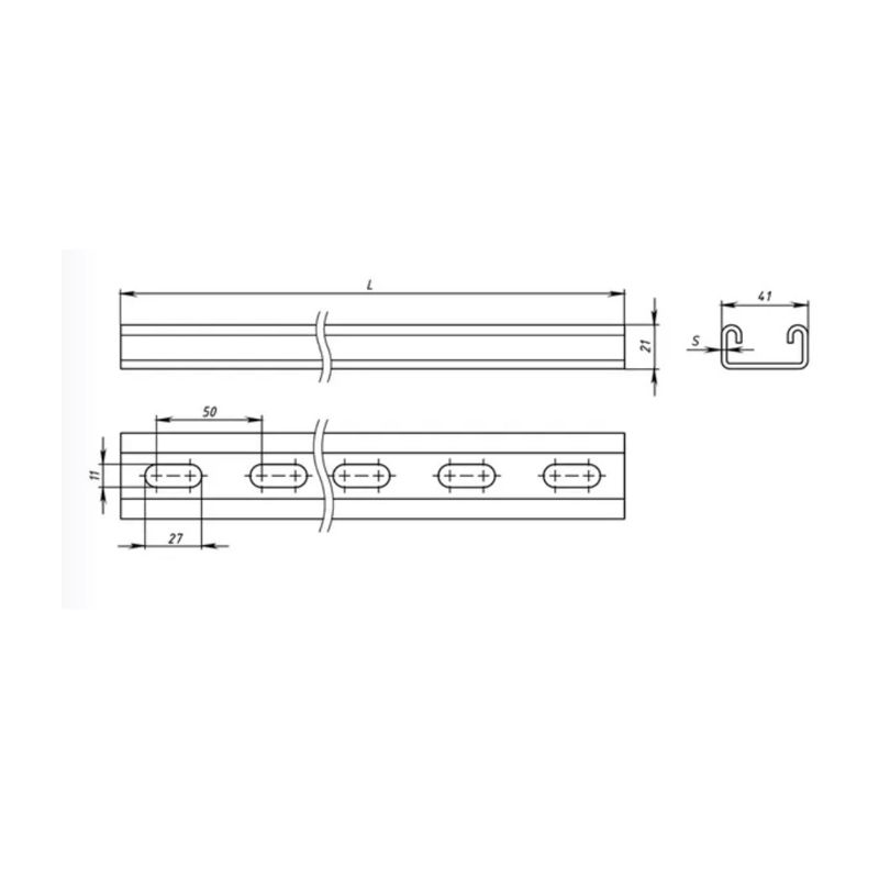 Профиль STRUT ПС 41х21 L600 2.5мм Промрукав PR08.22684
