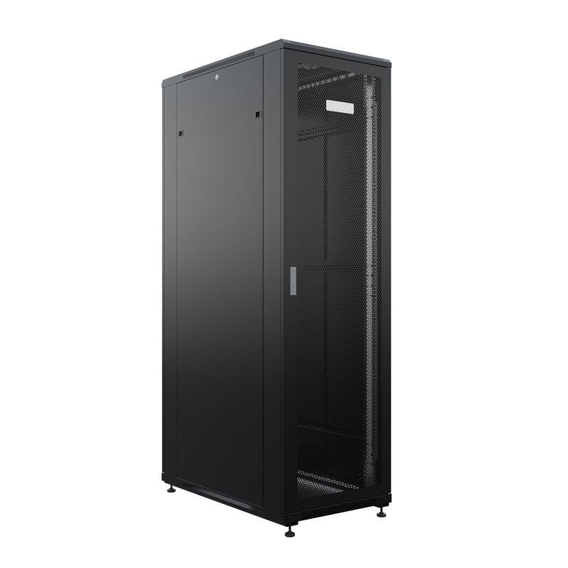 Шкаф телекоммуникационный напольный 19дюйм 42U 800х1000мм передняя и задняя двери с перфорацией разборный черн. RAL9005 Rexant 04-2364-1