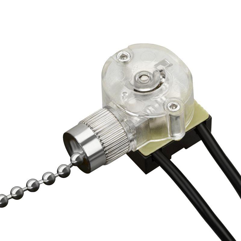 Выключатель для настенного светильника с проводом и деревянным наконечником Silver блист. Rexant 06-