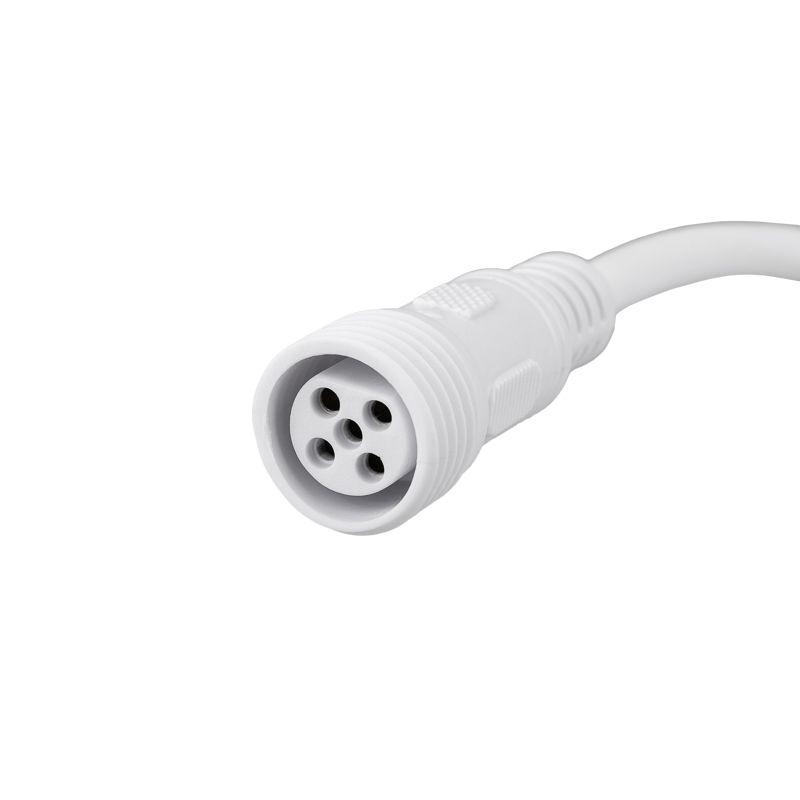 Кабель соединительный (5pin) герметичный (IP67) 5х0.5кв.мм 300В бел. Rexant 11-9450