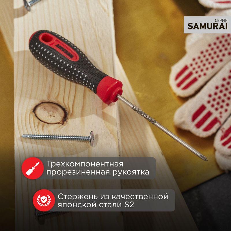 Отвертка крестовая PH 1х100мм трехкомпонентн. рукоятка сталь S2 Rexant 12-4727-1