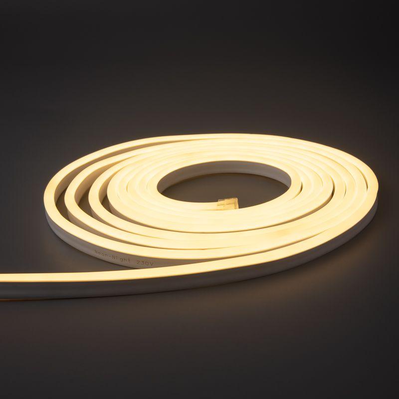 Шнур светодиодный гибкий неон Neon-Night SMD 8х16мм IP65 односторон. тепл. бел. 120 LED/м набор 10м 