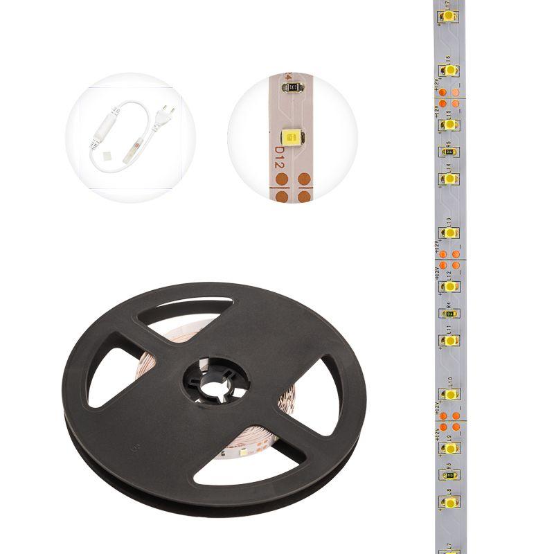 Лента светодиодная 12В, SMD2835, 4,8Вт/м, 60 LED/м, 6500K, 8мм, 5м, IP20 LAMPER (141-335)