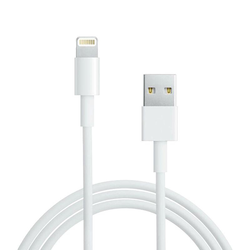Кабель USB-A - Lightning 2.4А 2м ПВХ бел. Rexant 18-1125
