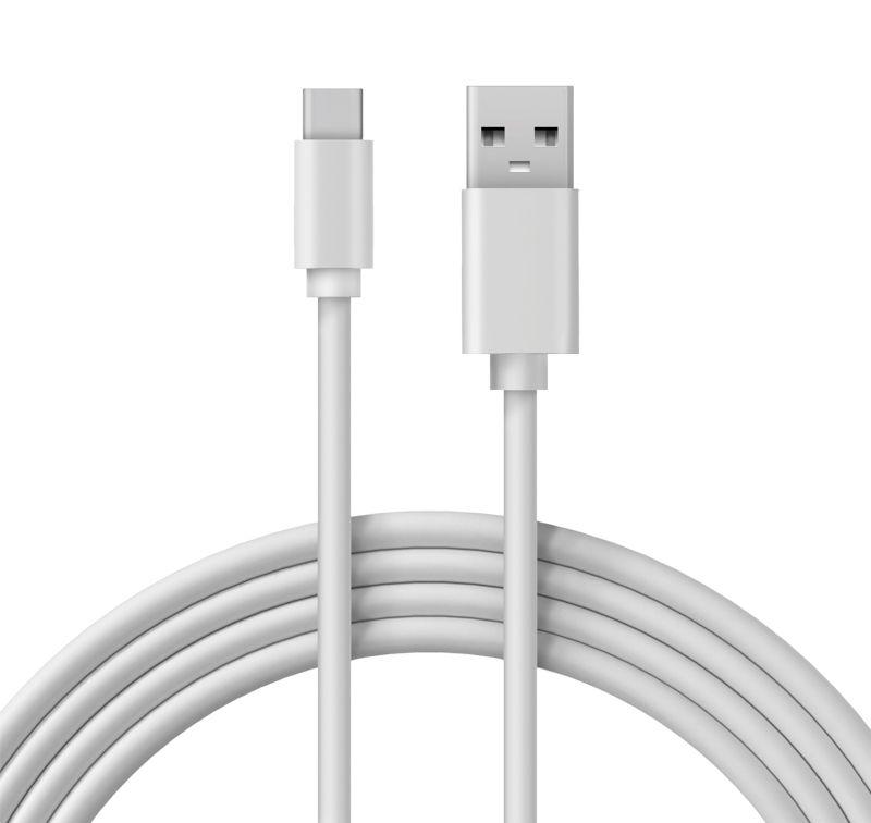 Кабель USB-A-Type-C 3А 1м бел. ПВХ Rexant 18-1895