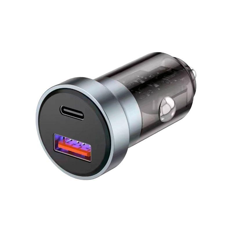 Устройство зарядное автомобильное с двумя портами USB-A + USB-C с LED-подсветкой 20Вт Rexant 18-2243-5