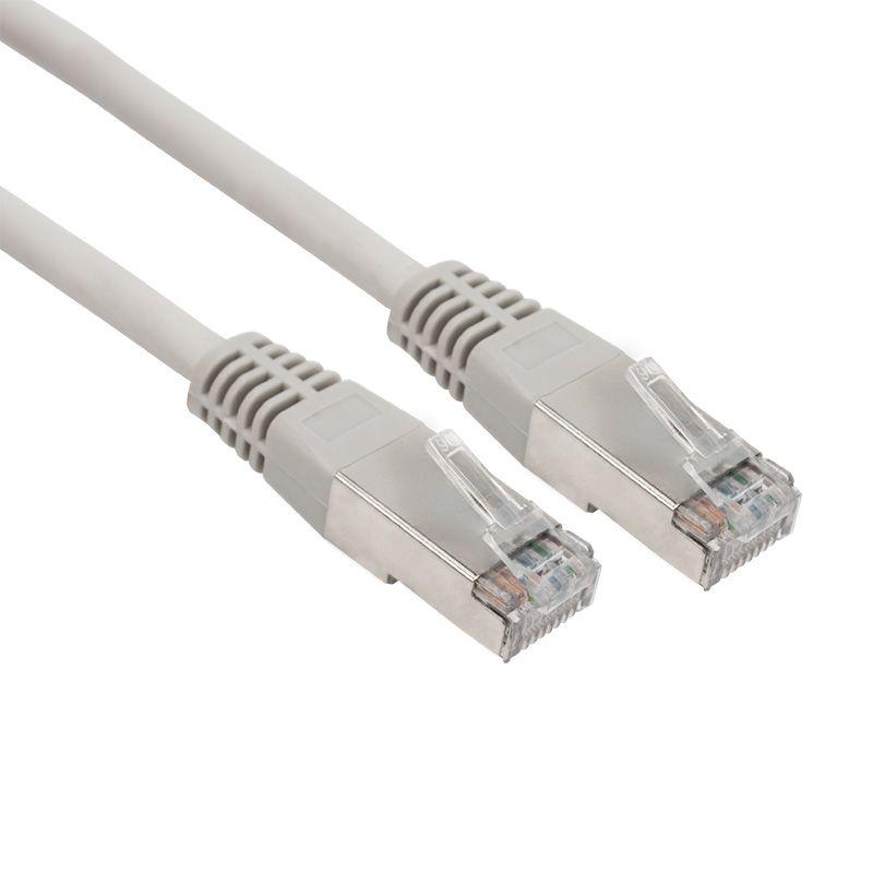Патч-корд F/UTP кат.6 RJ45-RJ45 LSZH экранир. 5м сер. Rexant 18-8107-1