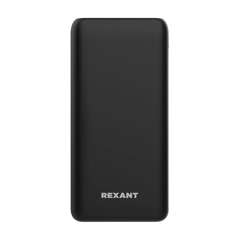 Устройство зарядное портативное Power Bank (аккумуляторная батарея) 20000мА.ч с Quick Charge и Power Delivery черн. Rexant 30-2052