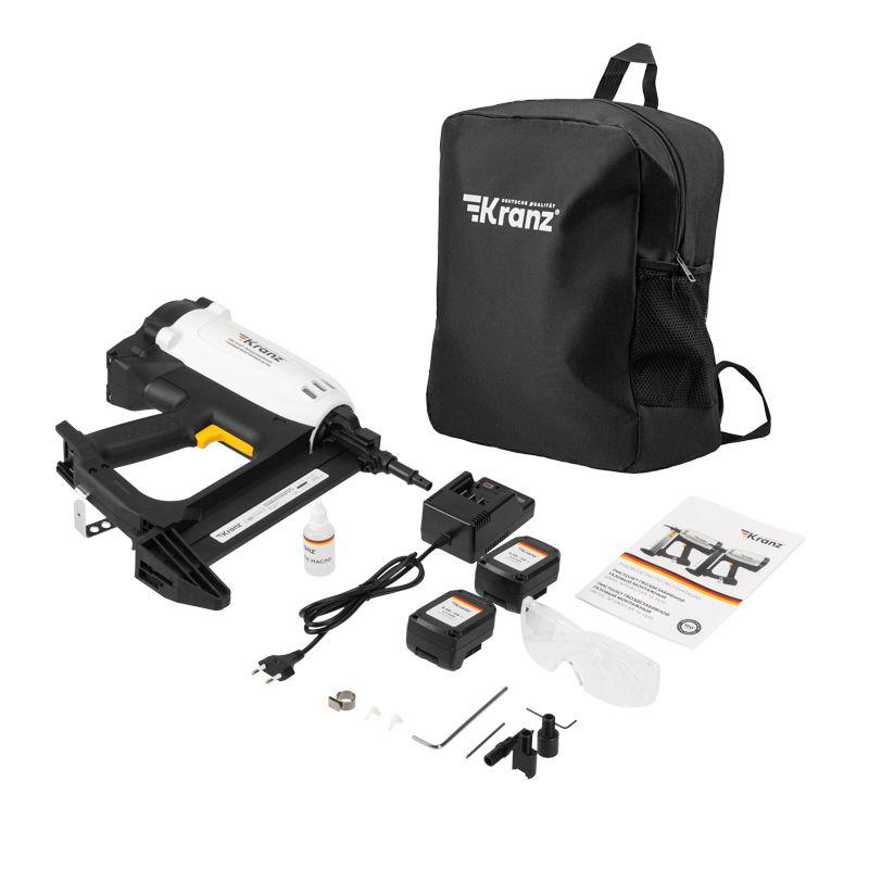 Пистолет гвоздезабивной газовый монтажный GN100 100Дж длина гвоздей 15-40мм d2.7-3мм KRANZ KR-16-165